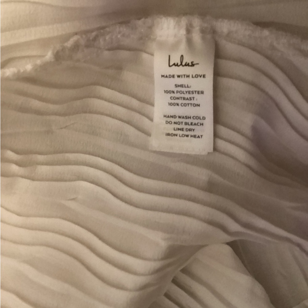 Lulus White Plisse Maxi Dress - Size Small - Picture 8 of 11